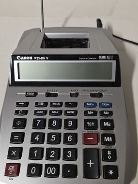 Canon P23-DH V Printing Calculator in Silver and Black
